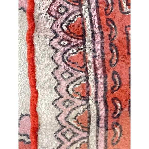 VTG Burmel Chiffon Scarf Handkerchief Geometric Hand Rolled Hem 20"x20" Japan - Picture 6 of 6